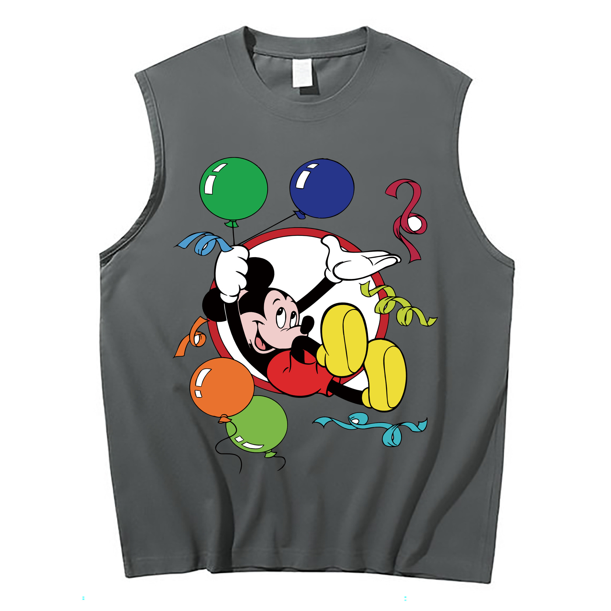 ミッキーマウス Mickey Mouse コットン100％タンクトップ（フロントプリント）